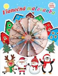 Vianočná maľovanka + 12 x farebné voskovsky - autor neuvedený 1