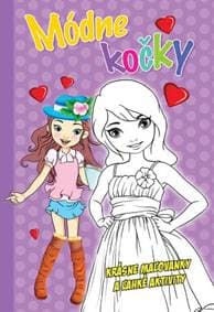 Komplet- Módne kočky(2 maľovanky+2 aktivity zošity + farebné ce - autor neuvedený 1