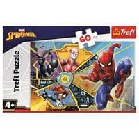 Puzzle Spiderman Na síti 60 dílků - autor neuvedený