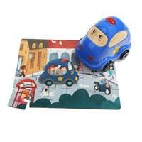 Dřevěné puzzle policejní auto - autor neuvedený 1