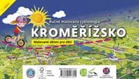 Ručně malovaná cyklomapa Kroměřížsko - autor neuvedený