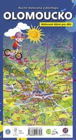 Ručně malovaná cyklomapa Olomoucko dětem - autor neuvedený 1