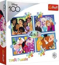 Puzzle Disney 100 let: Disneyho veselý svět 4v1 - autor neuvedený 1