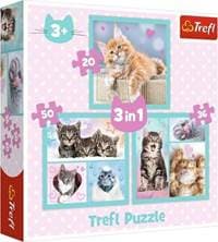 Puzzle Sladká koťátka 3v1 - autor neuvedený 1