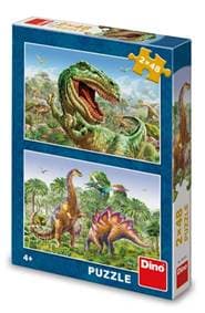 Puzzle 2x48 Souboj dinosaurů - autor neuvedený 1