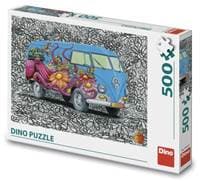 Puzzle 500 Hippies VW - autor neuvedený