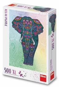 Puzzle 500XL Slon relax - autor neuvedený