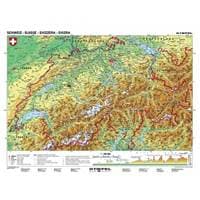 Švajčiarsko a Rakúsko (všeobecnozemepisná mapa) - tabuľka A3 - autor neuvedený 1