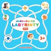 Jednoduché labyrinty - modrý zošit + samolepky - autor neuvedený
