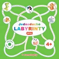 Jednoduché labyrinty - zelený sešit  + samolepky - autor neuvedený 1