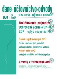 DUO 2/2024 – Podanie DP dobrovoľne, Doúčtovanie prípadov v účtovníctve - autor neuvedený