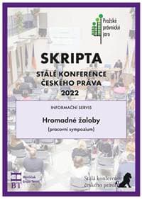 SRIPTA SKČP Hromadné žaloby (pracovní sympozium) - autor neuvedený