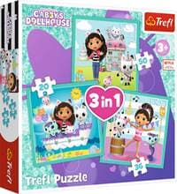Puzzle Gábinin kouzelný domek Gábinčiny činnosti 3v1 (20,36,50 dílků) - autor neuvedený