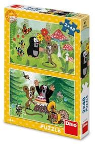 Puzzle 2x48 Krtek Oslava - autor neuvedený