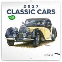Poznámkový kalendár Classic Cars – Václav Zapadlík 2027, PLASTIC FREE, 30 x 30 cm - autor neuvedený