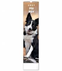 NOTIQUE Nástenný kalendár Psy 2027, 12 x 48 cm - autor neuvedený 1