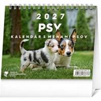 NOTIQUE Stolový kalendár Psy – s menami psov 2027, 16,5 x 13 cm - autor neuvedený 1