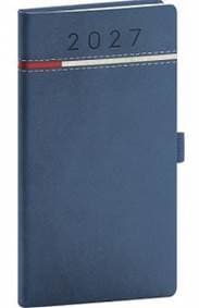NOTIQUE Vreckový diár Tomy 2027, modro-červený, 9 x 15,5 cm - autor neuvedený 1