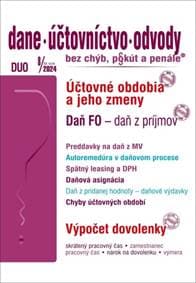 DUO 8/2024 Daň fyzickej osoby, Účtovné obdobia a ich zmeny - autor neuvedený 1