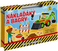 Náklaďáky a bagry - Box s magnety - autor neuvedený
