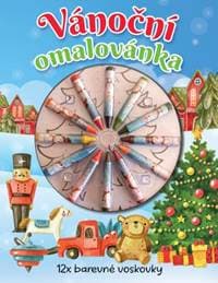 Vánoční omalovánka - 12x barevné voskovky - autor neuvedený 1