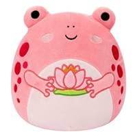 Squishmallows Růžová žába s leknínem Lonina 1