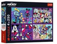 Puzzle Příhody Mickeyho Mouse a přátel 4x250 dílků - autor neuvedený 1