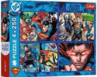 Puzzle Odvaha Supermana 4x250 dílků - autor neuvedený
