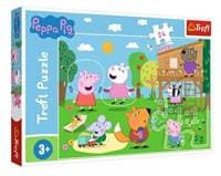 Puzzle Prasátko Peppa Zábava v trávě - autor neuvedený 1