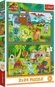 Puzzle Jurský svět Malí dinosauři 2x24 dílků - autor neuvedený 1