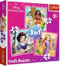 Puzzle Disney princezny 3v1 - autor neuvedený