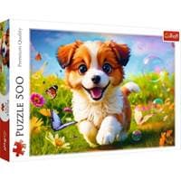 Puzzle Veselý pejsek 500 dílků - autor neuvedený 1