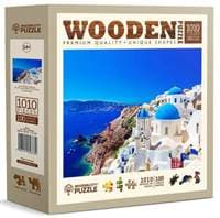 Dřevěné puzzle Santorini Řecko 1010 dílků - autor neuvedený 1