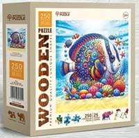 Dřevěné puzzle Exotická ryba 250 dílků - autor neuvedený 1