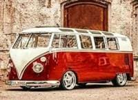 Diamantové malování Červený Volkswagen 30x40cm - autor neuvedený