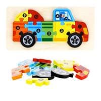 Skladačka drevené puzzle auto 1