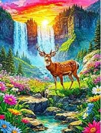 Puzzle Ráj jelenů 1000 dílků - autor neuvedený 1