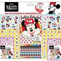 Samolepkový set s maľovankami a voskovkami 500 ks Minnie - autor neuvedený
