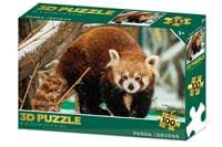 Puzzle 3D Panda červená 100 dielikov 1