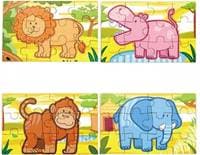 Viga drevené puzzle džungla 1