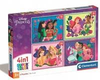 Clementoni Puzzle 4v1 Princezné 1