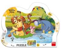 Puzzle 25 Medvídek Pú na plavbě kontura