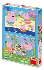 Puzzle 2x48 Peppa Pig Na dovolené - autor neuvedený