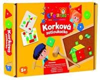 Korková zatloukačka dřevo s doplňky v krabici 1