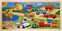 Drevené puzzle dopravné prostriedky 96 dielikov 1