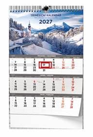 Tříměsíční kalendář 2027 Obrázkový - nástěnný kalendář - autor neuvedený 1