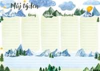 Týdenní plánovač A4 Hory - autor neuvedený
