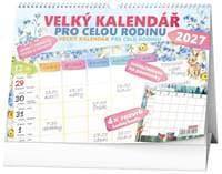 Velký kalendář pro celou rodinu 2027 - stolní kalendář - autor neuvedený