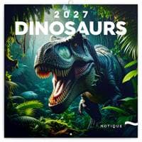 Poznámkový kalendář Dinosauři 2027 - nástěnný kalendář - autor neuvedený