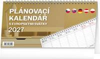 Plánovací kalendář s evropskými svátky 2027 - stolní kalendář - autor neuvedený